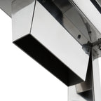 Steaker, en acier inoxydable, comprenant une manivelle et un attendrisseur de viande (54 lames)
