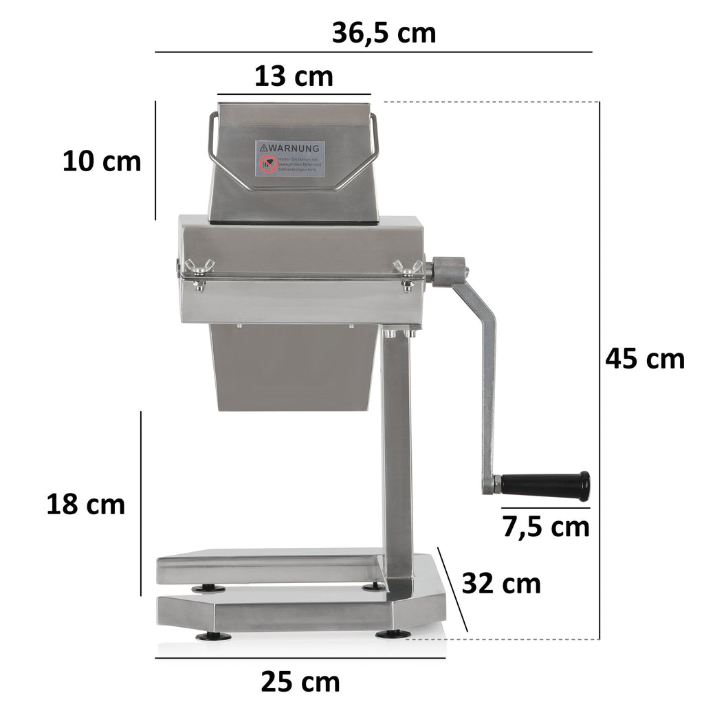 Steaker, en acier inoxydable, comprenant une manivelle et un attendrisseur de viande (54 lames)