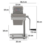 Steaker, en acier inoxydable, comprenant une manivelle et un attendrisseur de viande (54 lames)