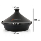 Tajine, Ø 25 cm, en fonte, avec couvercle