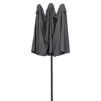 Parasol, 460 x 270 cm, gris, avec manivelle