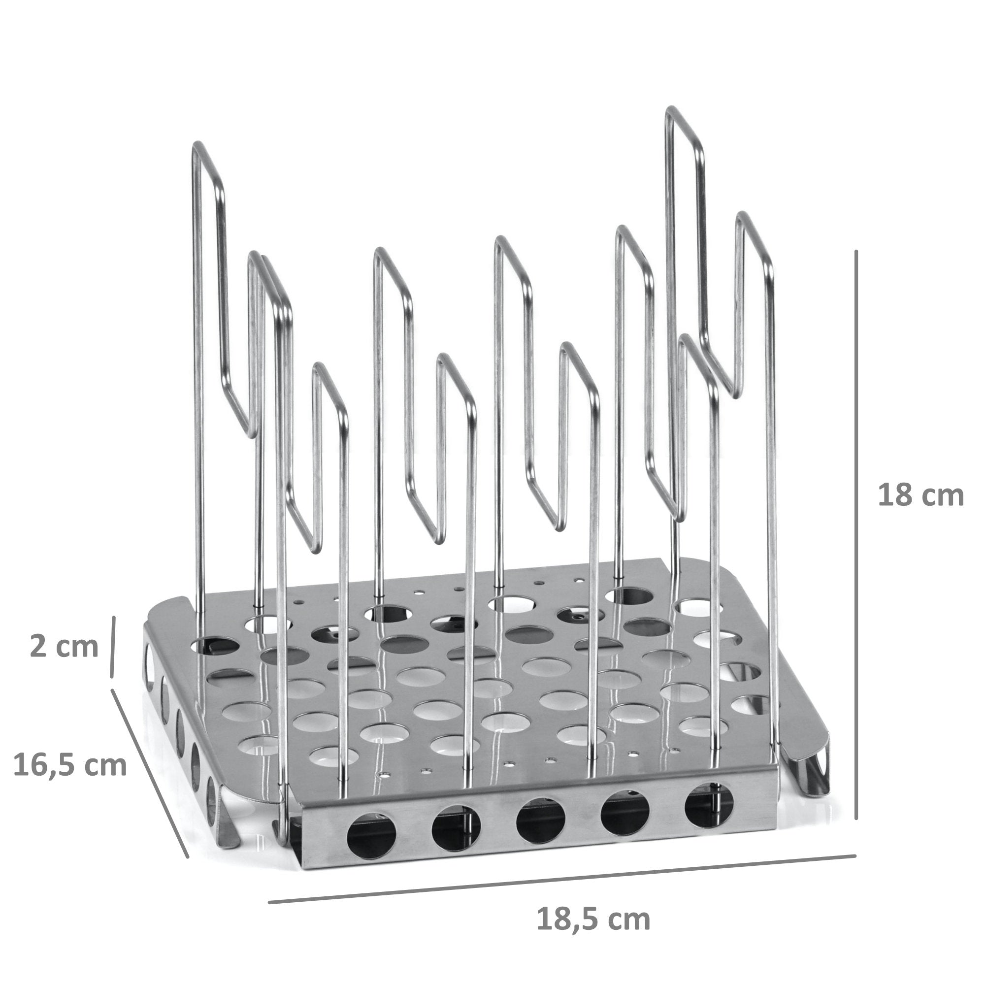 Grille sous vide en acier inoxydable, comprenant 6 supports