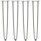 Tischbeine, Hairpin Legs, 4er Set, 71 cm, 2 Streben