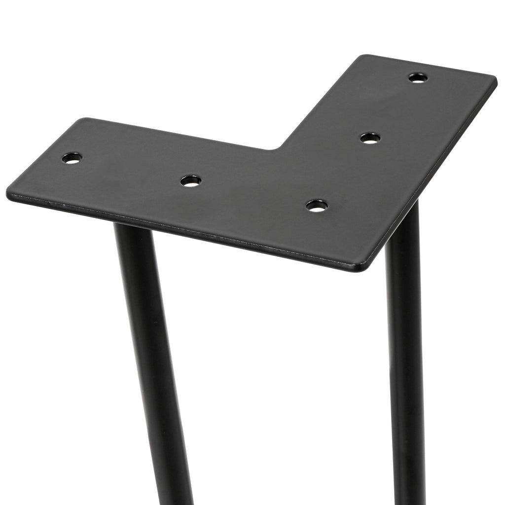 Pieds de table, pieds en épingle à cheveux, lot de 4, 71 cm, 2 entretoises