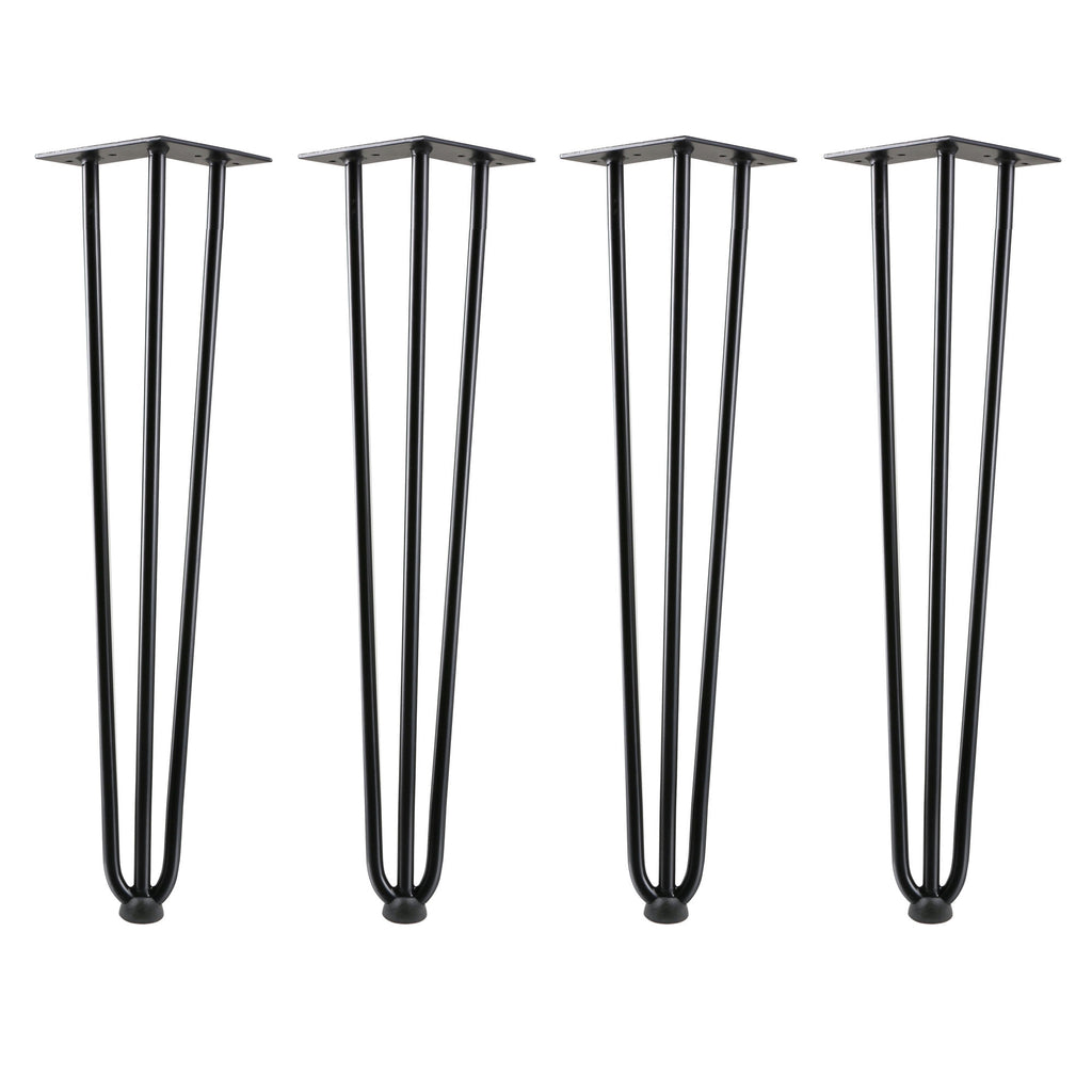 Tischbeine, 4er Set, 60 cm, Stahl, 3 Streben