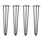 Tischbeine, 4er Set, 60 cm, Stahl, 3 Streben