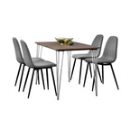Pieds de table, lot de 4, 45 cm, acier, 3 entretoises