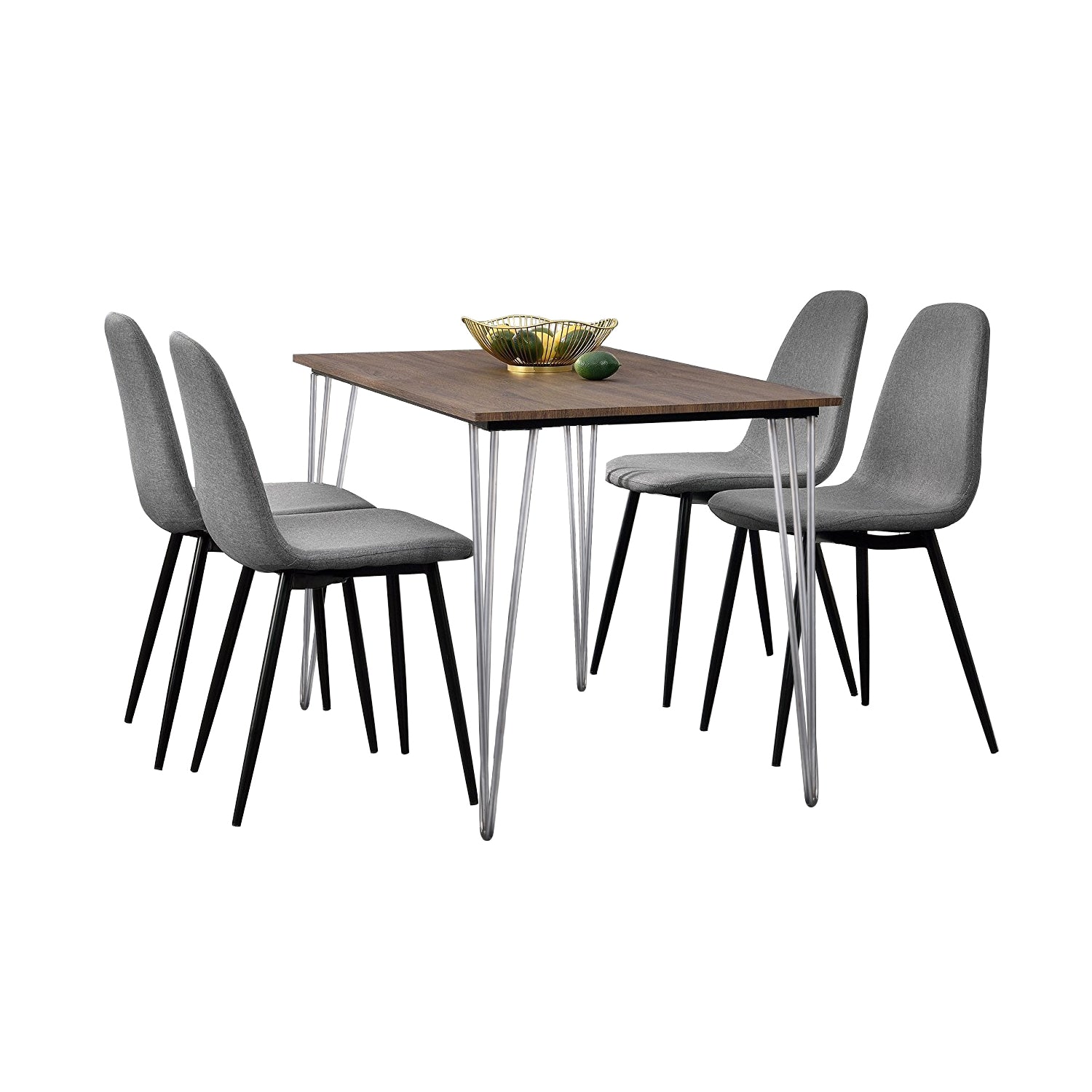 Pieds de table, lot de 4, 45 cm, acier, 3 entretoises