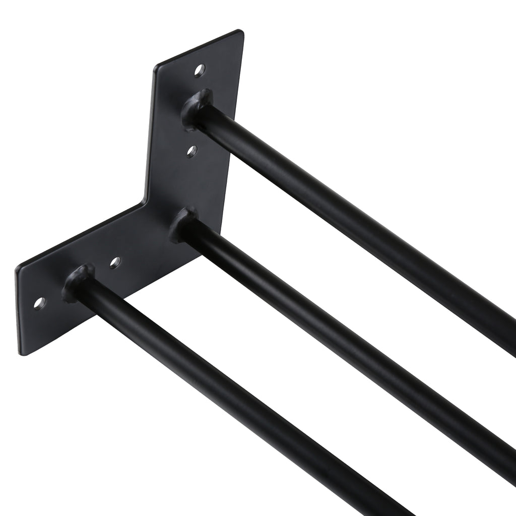 Pieds de table, pieds en épingle à cheveux, lot de 4, 71 cm, acier, 3 entretoises