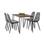 Pieds de table, lot de 4, 60 cm, acier, 3 entretoises