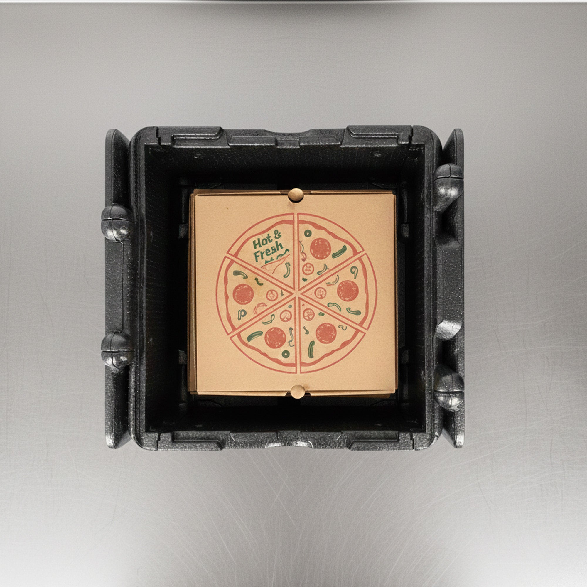 Thermobox, 42,5 x 42,5 x 24,5 cm, 26 litres, noir, pliable