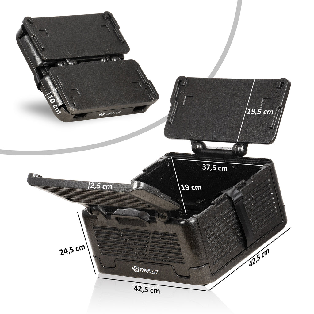 Thermobox, 42,5 x 42,5 x 24,5 cm, 26 litres, noir, pliable