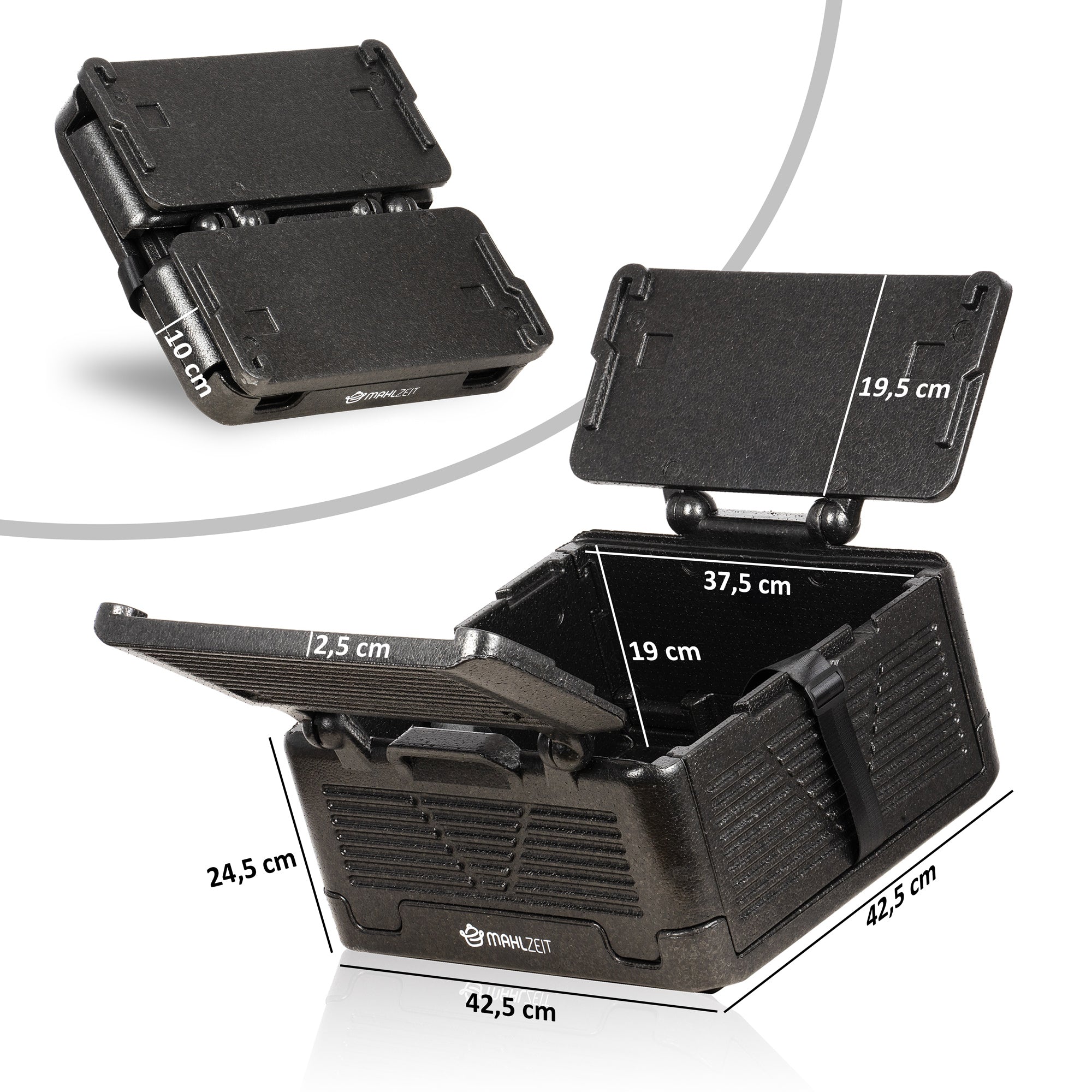 Thermobox, 42,5 x 42,5 x 24,5 cm, 26 litres, noir, pliable