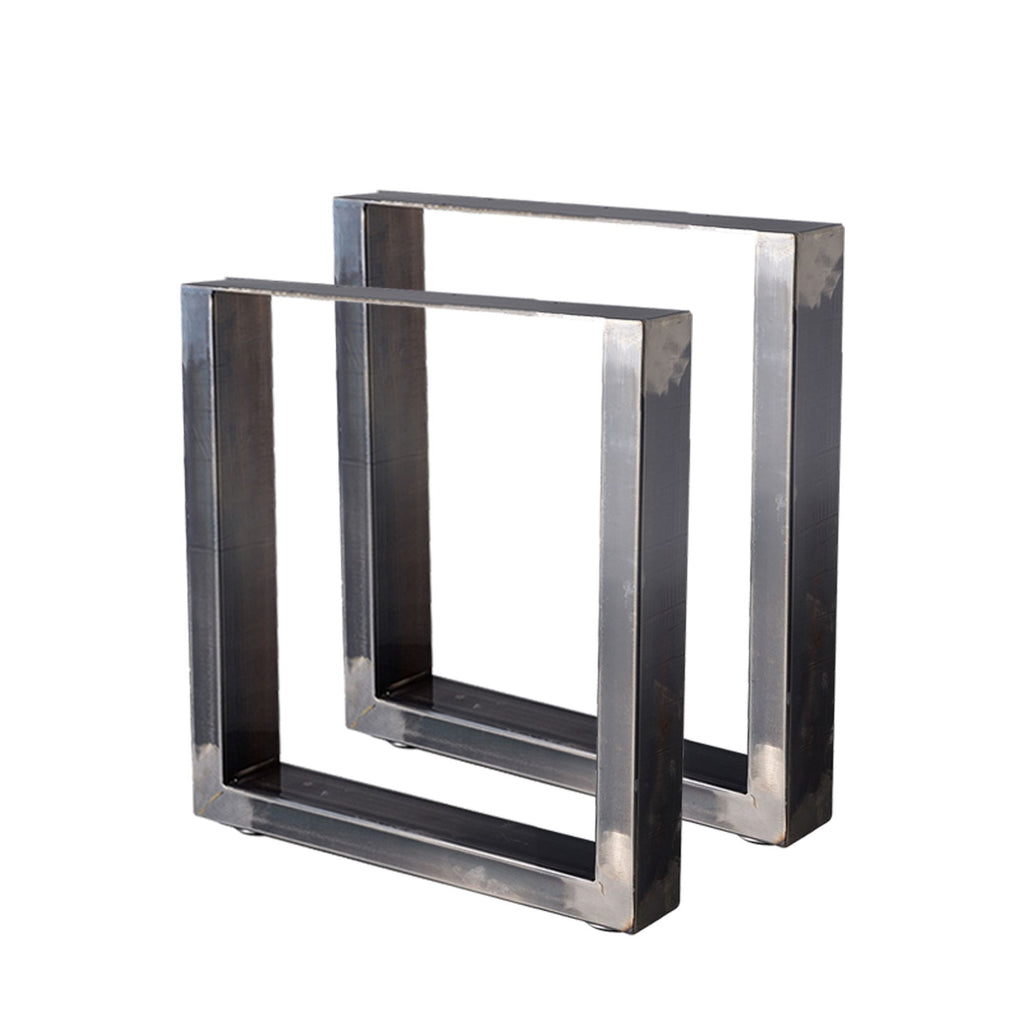 Pieds de table, lot de 2, 40 x 43 cm, acier brut