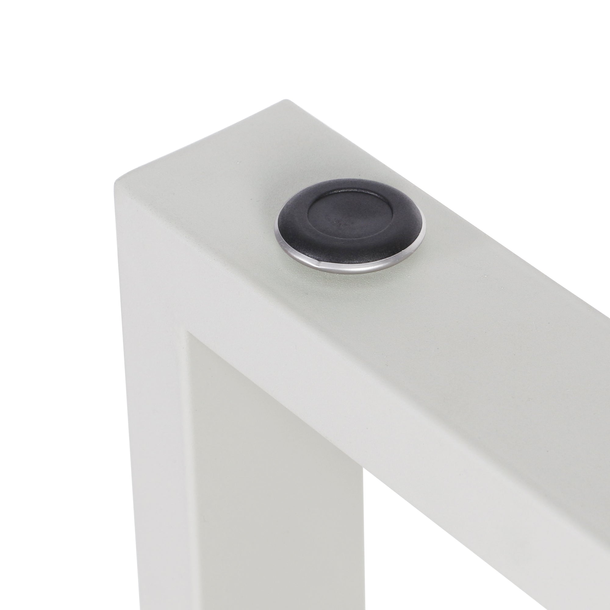 Pieds de table, lot de 2, 80 x 72 cm, métal, gris clair