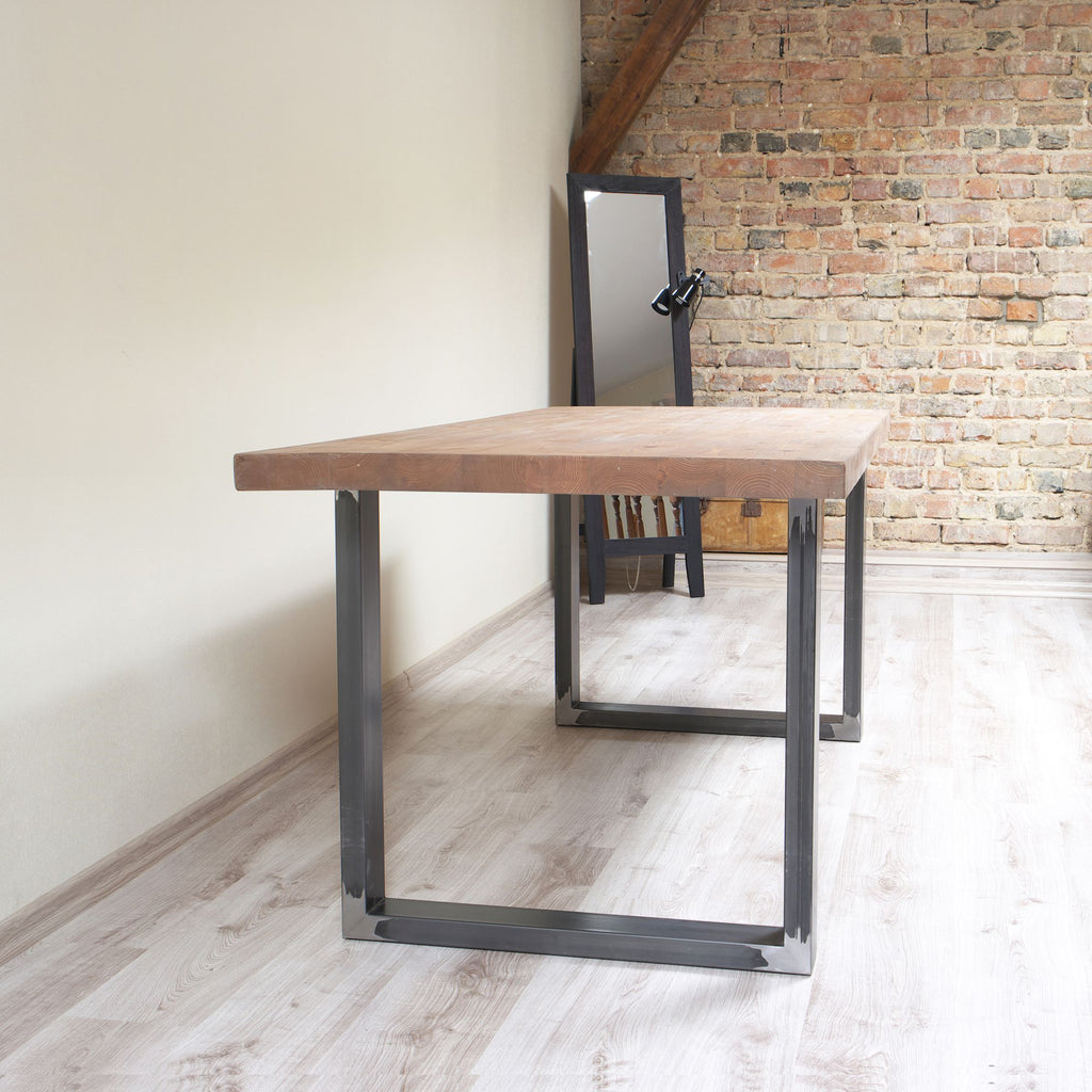 Pieds de table, lot de 2, 40 x 43 cm, acier brut