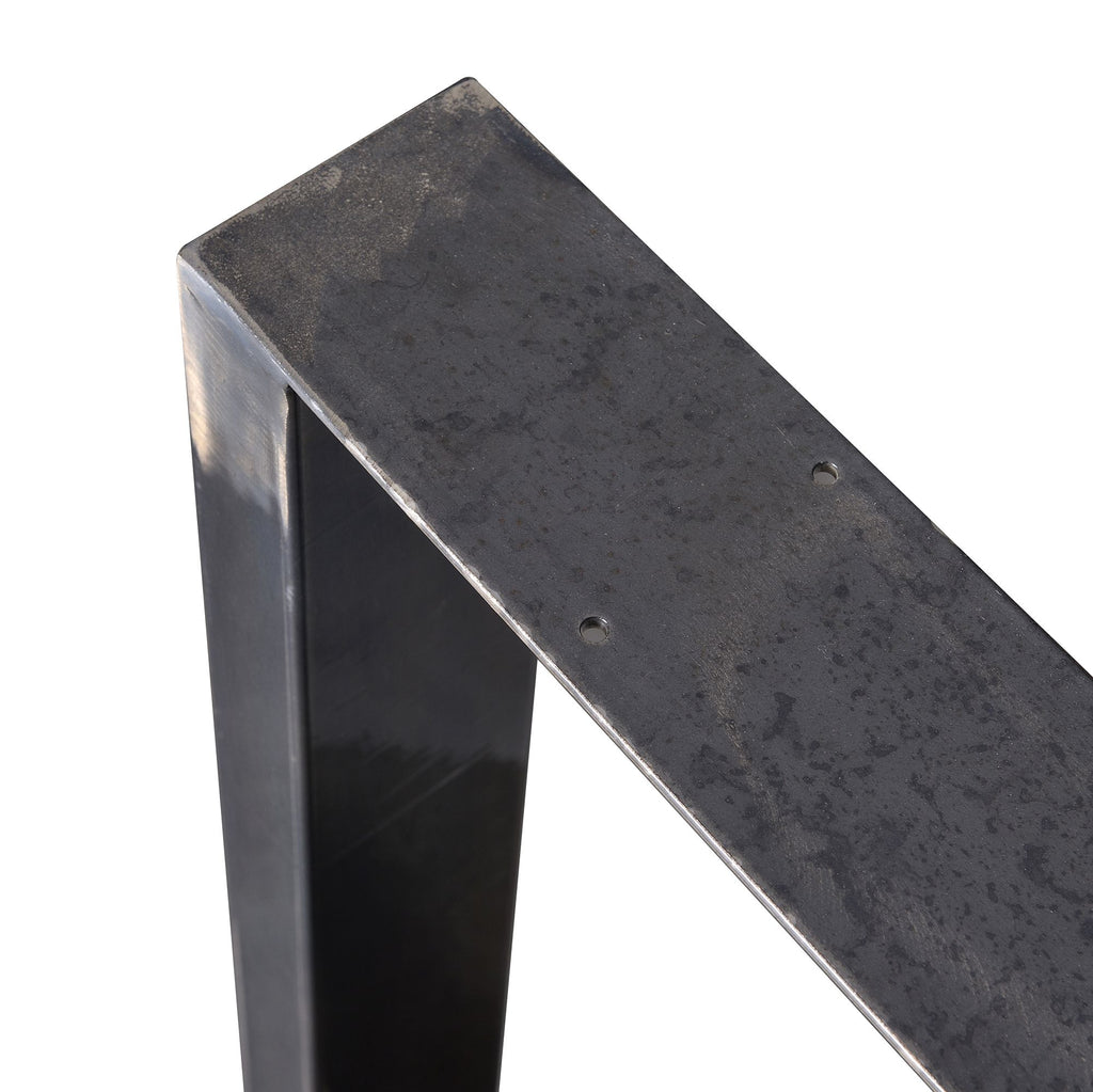 Pieds de table, lot de 2, 40 x 43 cm, acier brut