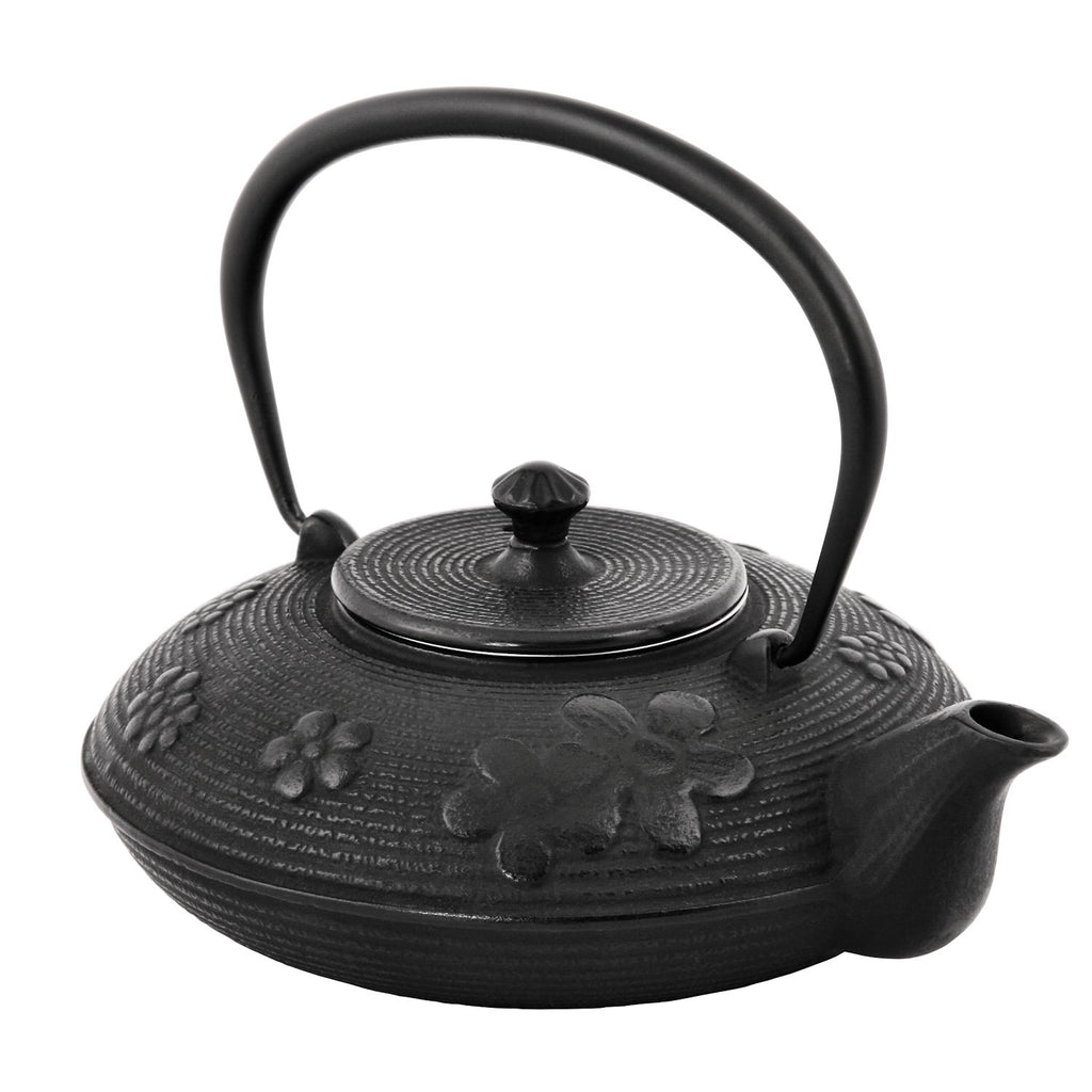 Théière de style asiatique, 1,2 litre, en fonte, avec passoire en acier inoxydable incluse
