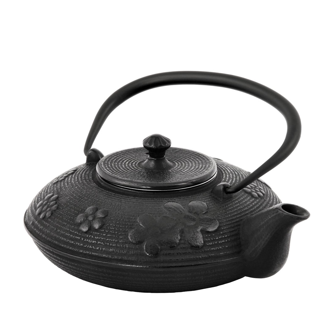 Théière de style asiatique, 1,2 litre, en fonte, avec passoire en acier inoxydable incluse