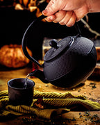 Asian-style teapot, 1.2 liters, cast iron, including stainless steel strainer insert