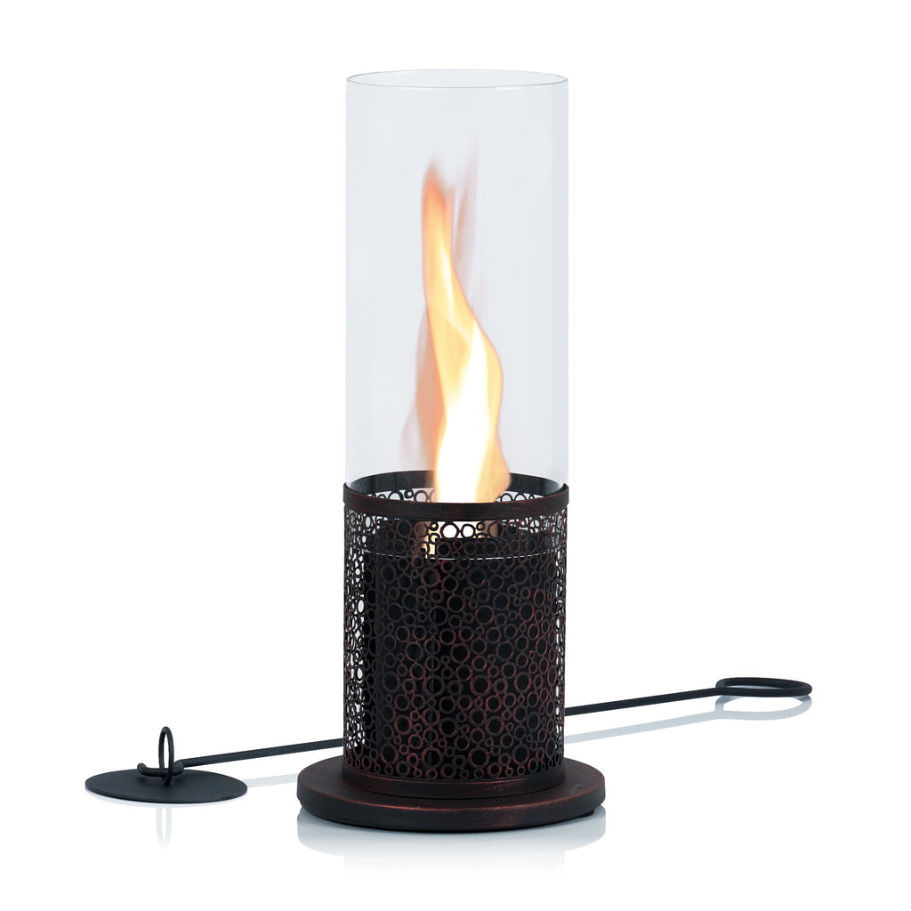 Tabletop fireplace, Ø 20 x 50.5 cm, swirling flame #1