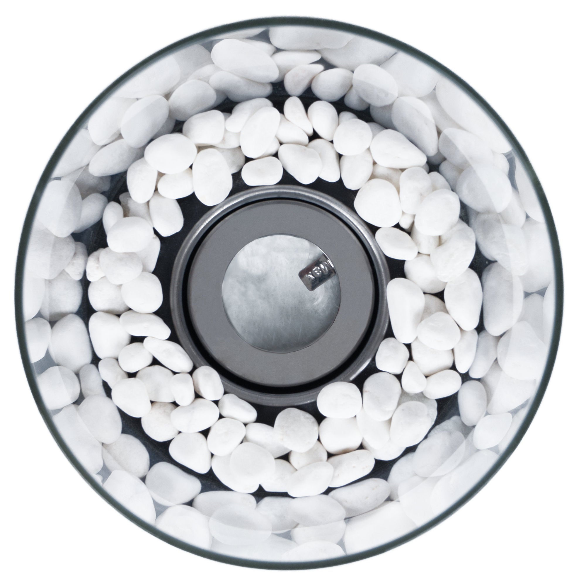 Tabletop fireplace, Ø 16.5 x 27 cm, black