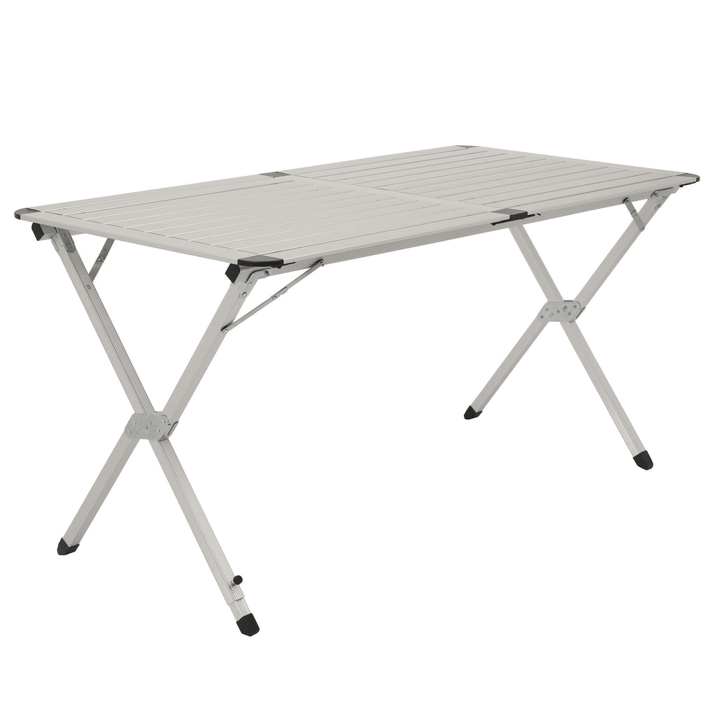 Camping table, aluminum, 140 x 70 x 70 cm, 4 people, foldable