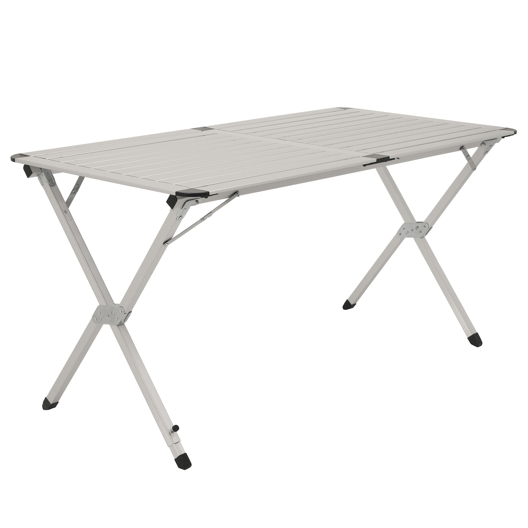 Camping table, aluminum, 140 x 70 x 70 cm, 4 people, foldable