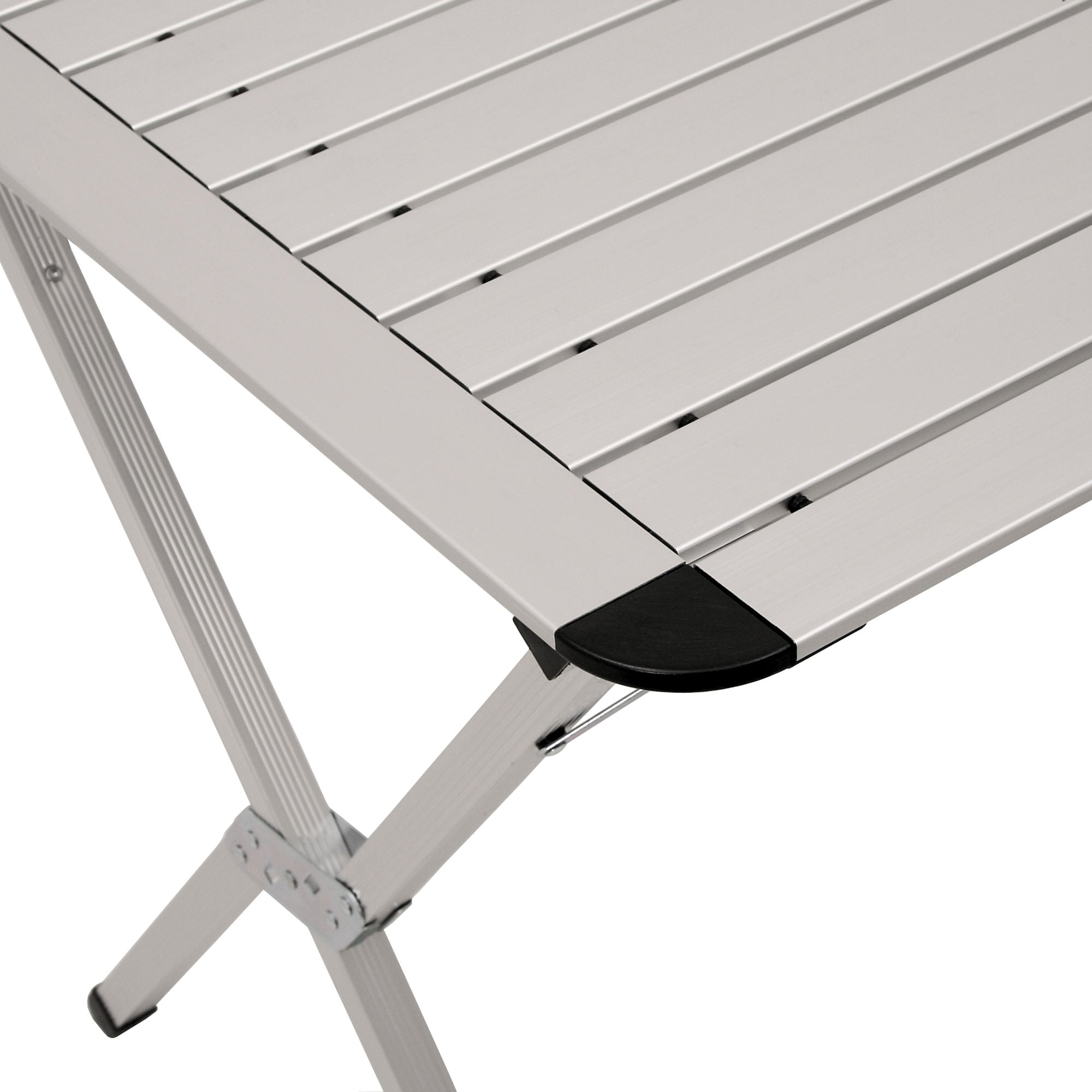 Camping table, aluminum, 140 x 70 x 70 cm, 4 people, foldable
