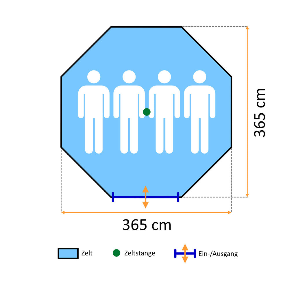 Tipi tent "Spirit", 4 persons, 3000 mm water column
