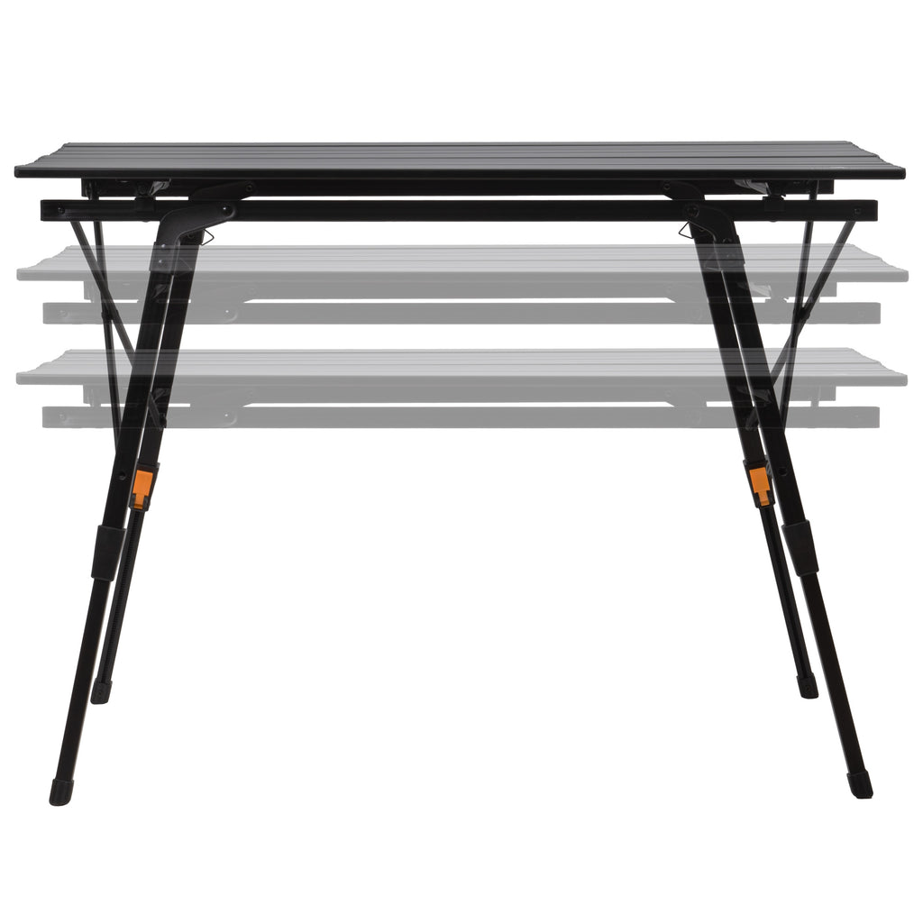 Camping table, 90.5 x 51.5 cm, foldable, height-adjustable