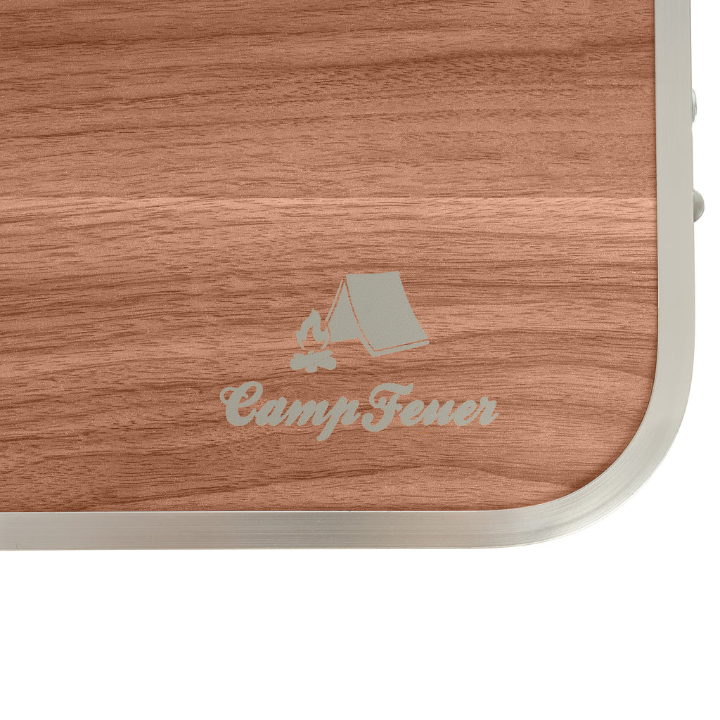 Camping table, aluminum, 120 x 60 cm, 6 people, foldable