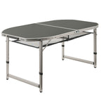 Table de camping, 150 x 80 cm, 6 personnes, pliable, hauteur réglable