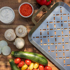 Grille de cuisson, 44 x 26 x 4,5 cm, acier inoxydable