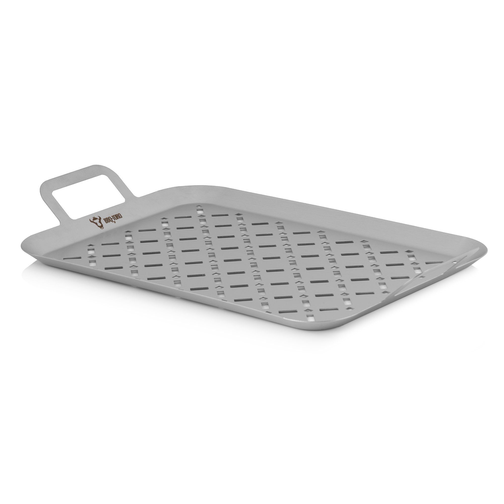 Grill tray, 44 x 26 x 4.5 cm, stainless steel