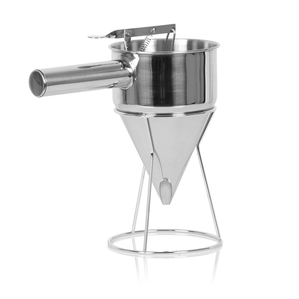 Dough portioner, stainless steel, outlet opening Ø 8 mm, incl. stand