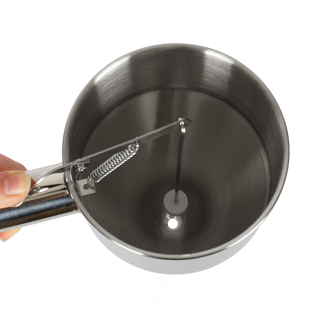 Dough portioner, stainless steel, outlet opening Ø 8 mm, incl. stand