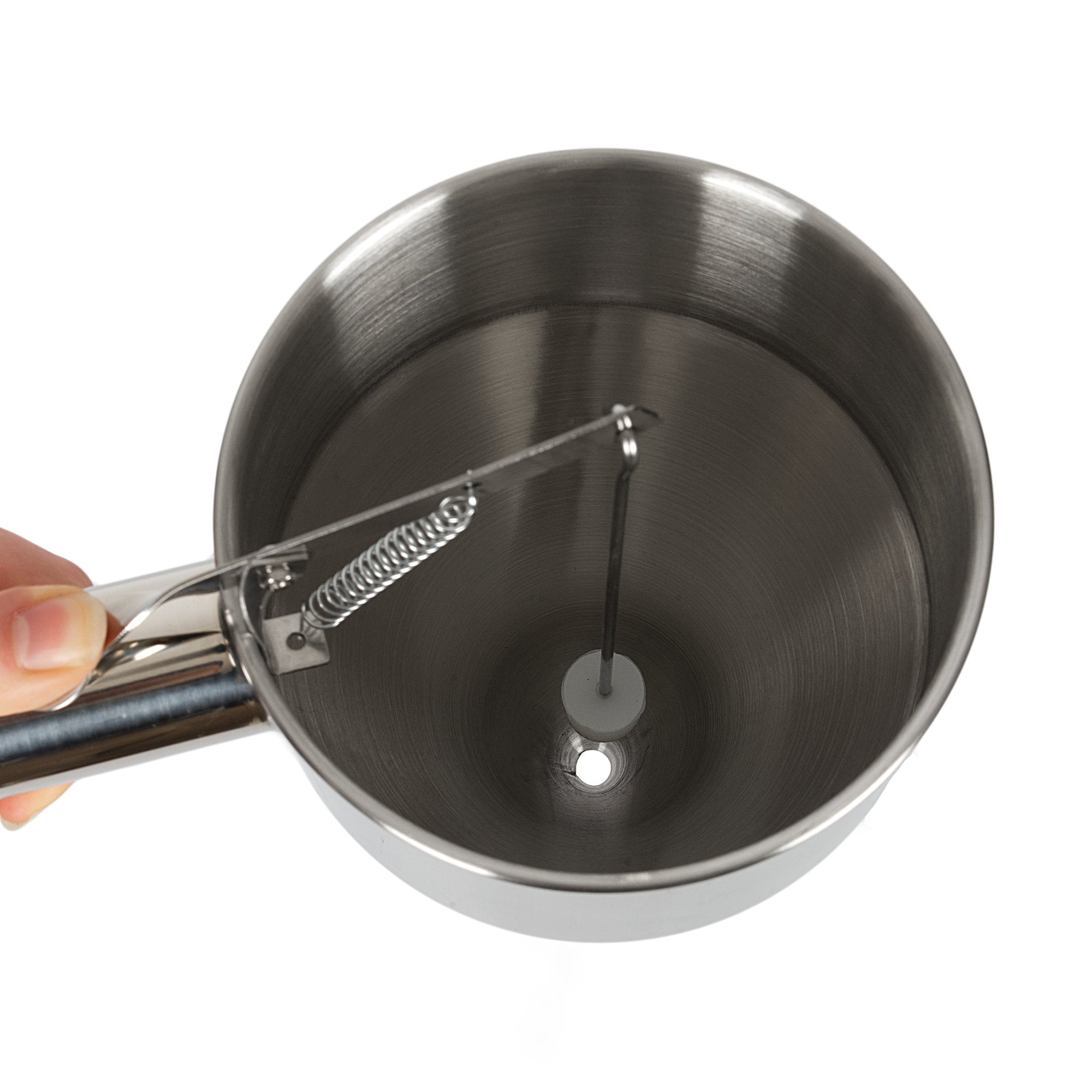 Dough portioner, stainless steel, outlet opening Ø 8 mm, incl. stand