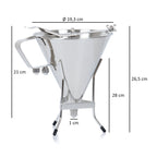 Doseur à pâte en acier inoxydable, diamètre d'ouverture Ø 3 mm - Ø 10 mm, support inclus