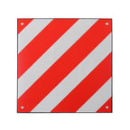Warning sign for bicycle carriers, aluminium, for Italy &amp; Spain