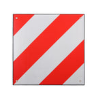 Warning sign for bicycle carriers, aluminium, for Italy &amp; Spain