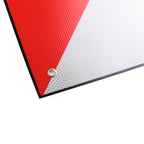 Warning sign for bicycle carriers, aluminium, for Italy &amp; Spain