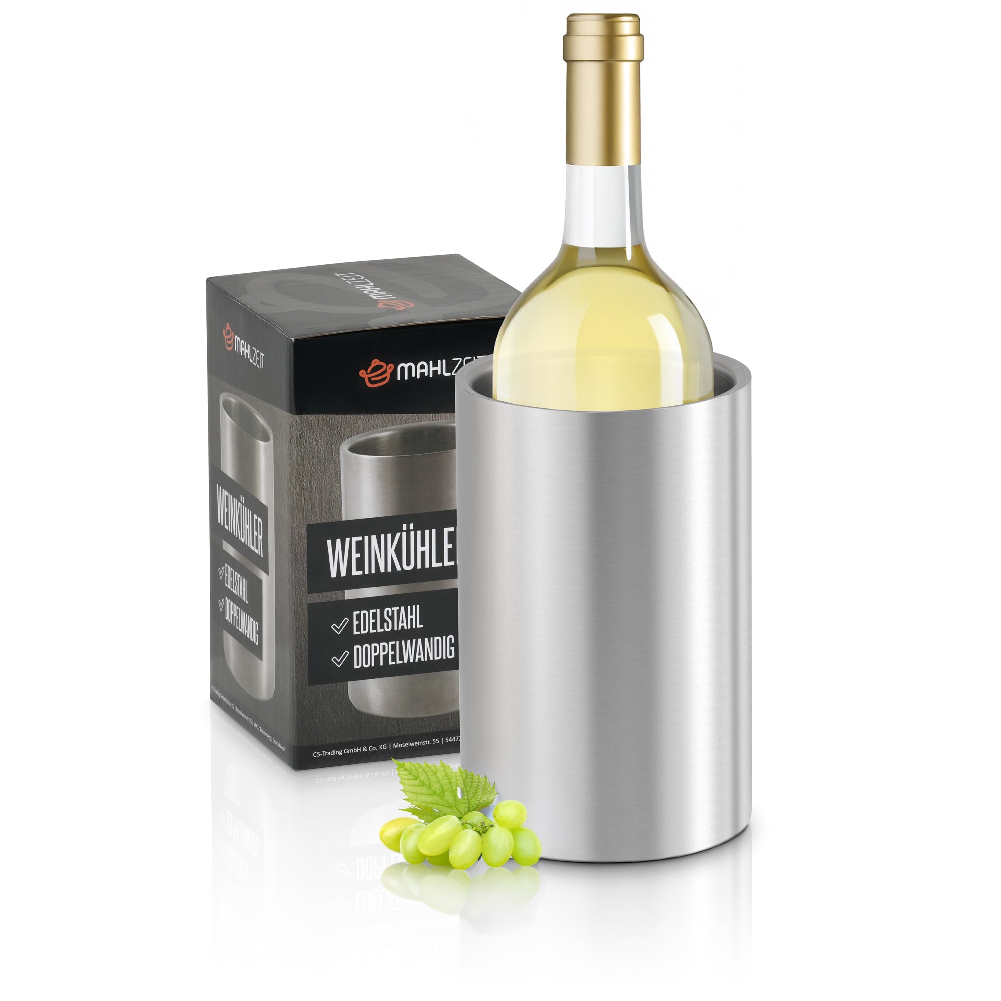 Refroidisseur à vin, Ø 12 x (H) 19 cm, acier inoxydable, double paroi