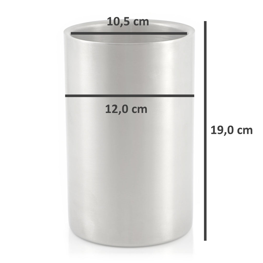 Refroidisseur à vin, Ø 12 x (H) 19 cm, acier inoxydable, double paroi