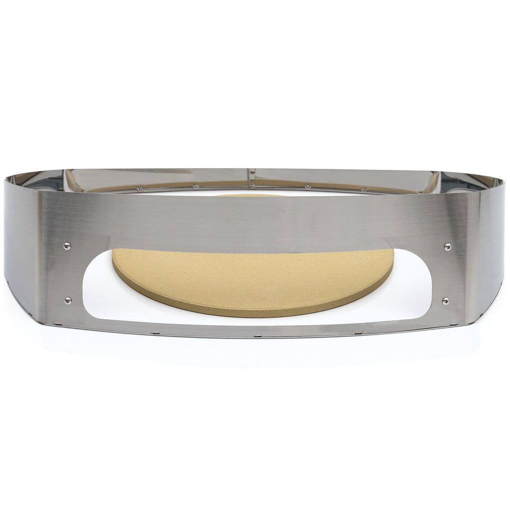 Pizza ring set, including rotisserie spit, motor and pizza element, for Weber series