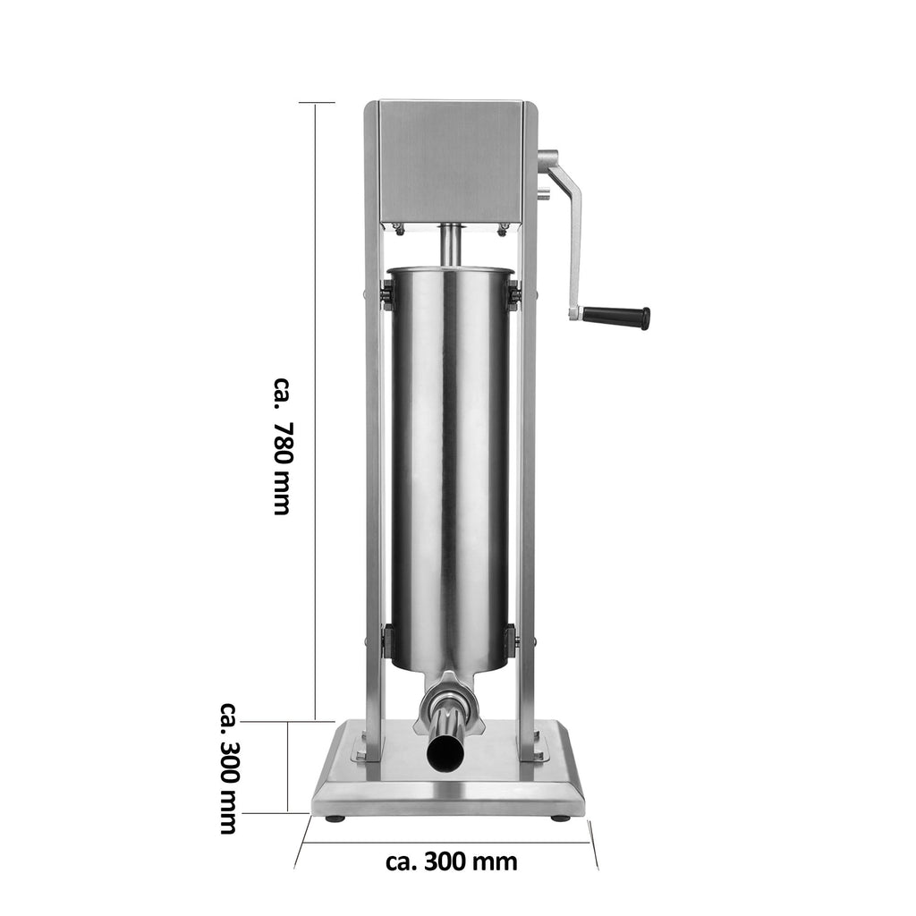 Sausage stuffer, 7 liters, stainless steel