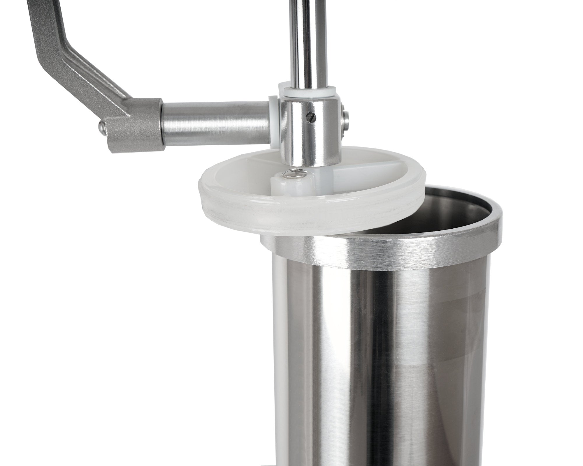 Sausage stuffer, 3 liters, stainless steel, including table mounting.