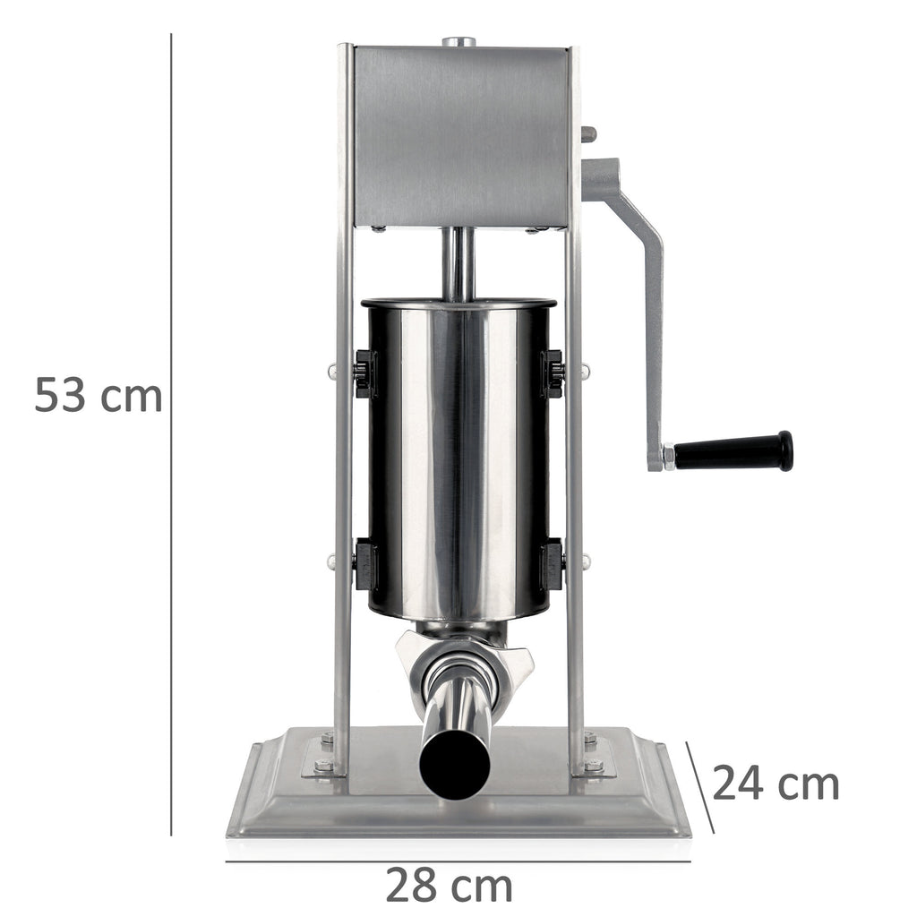 Sausage stuffer, 2 liters, stainless steel