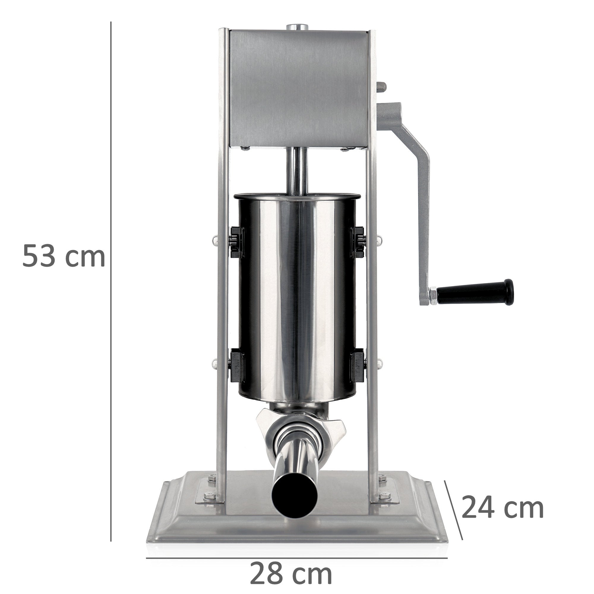 Sausage stuffer, 2 liters, stainless steel