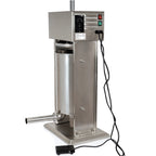 Electric sausage stuffer, 15 liters, stainless steel, including foot pedal operation and 4 stainless steel filling nozzles